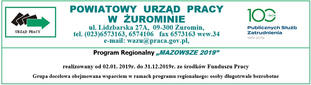 LOGO programu regionalnego Mazowsze 2019