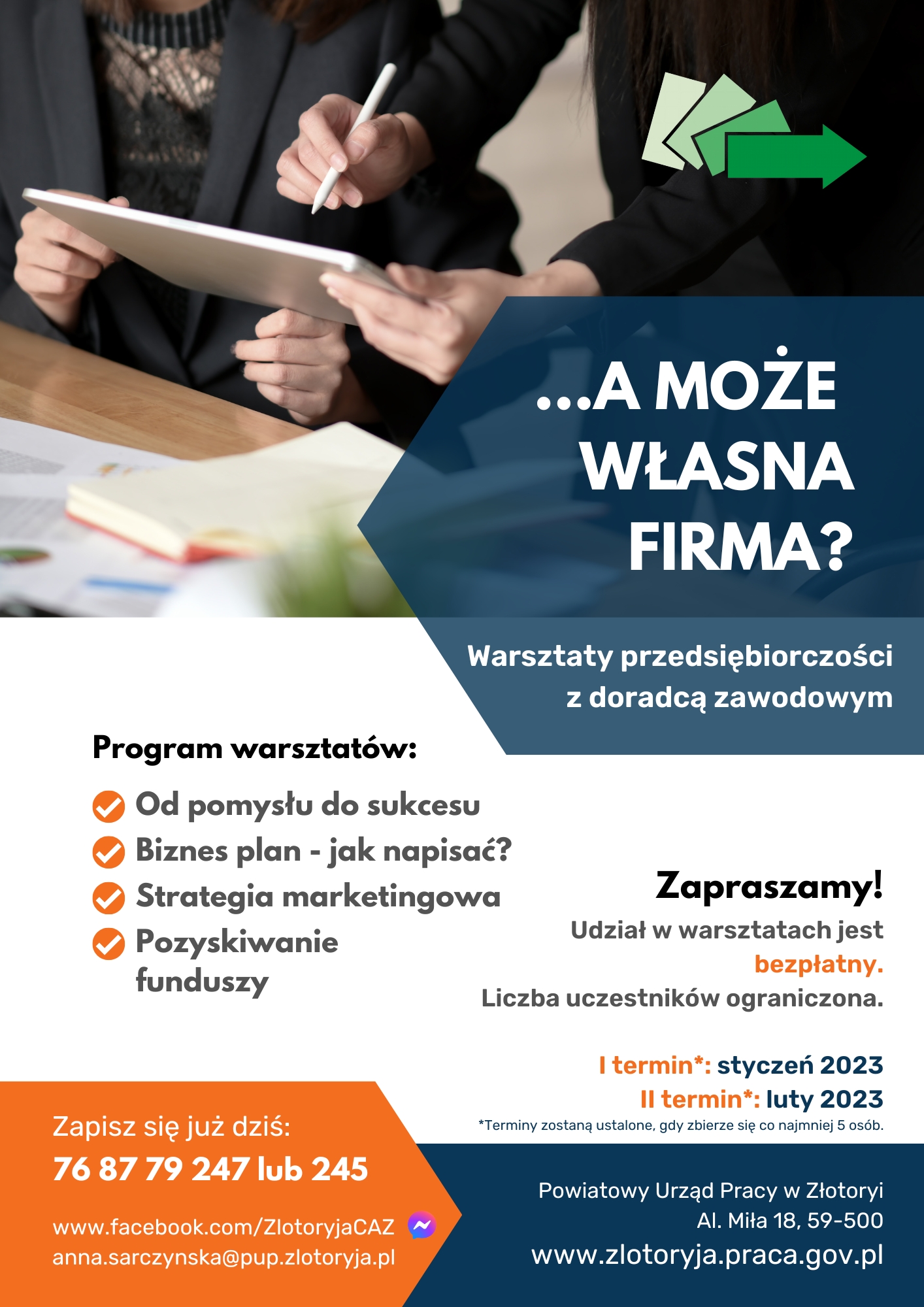 Plakat Własna firma PUP