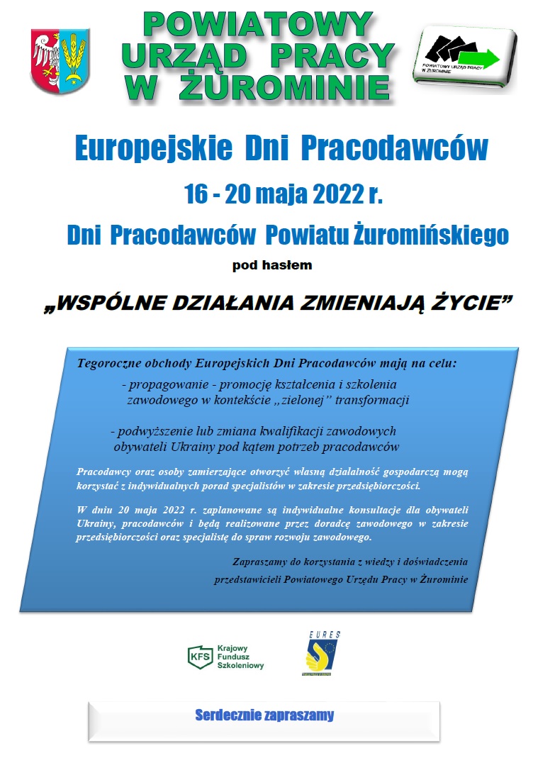 Europejskie dni pracodawców - plakat